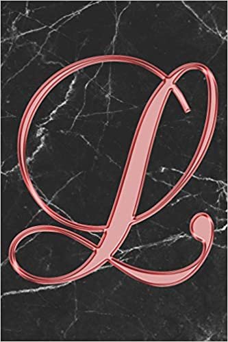 L Journal: A Monogram L Initial Capital Letter Notebook For Writing And Notes: Great Personalized Gift For All First, Middle, Or Last Names (Red Gold Black Marble Print) indir