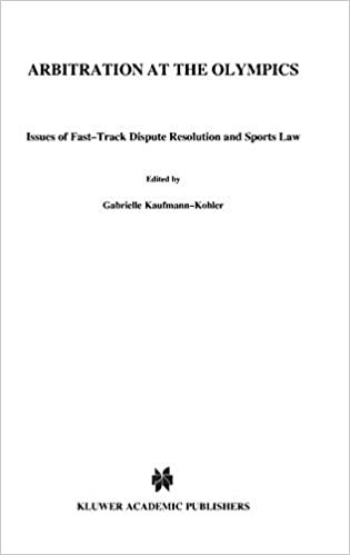 تحميل Arbitration at the Olympics: Issues of Fast-Track Dispute Resolution and Sports Law