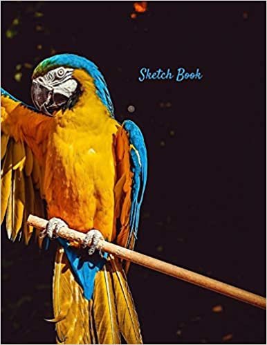 تحميل Sketch Book: Macaw Parrot Yellow Themed Personalized Artist Sketchbook For Drawing and Creative Doodling