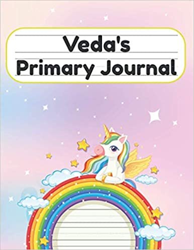 Veda's Primary Journal: Grade Level K-2 Draw and Write, Dotted Midline Creative Picture Notebook Early Childhood to Kindergarten indir