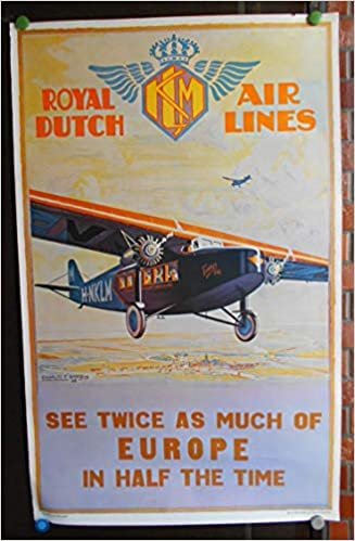 オランダ航空50周年記念イラストポスター【A柄】 印刷発行オランダ航空会社　当時もの　大型約64ｘ103ｃｍ オランダ版 当時もの イラスト大型ポスターです PRINTED IN HOLLAND ROYAL DUCH ●状態は 当時ものを保存の未使用ポスターですが 年数経ていますので 表面に 巻いて保存していたので 紙のスレのようなのが生じております。 ご了承下さい。 ピン跡なし 折り目なし 角に少々の傷みあり。紙質は 当時の少々厚めの紙質で 現代のポスターに使用されているような アート紙ではありません。