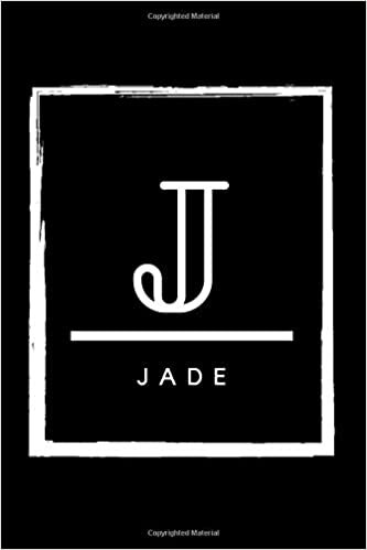 indir J - Jade: Monogram initial J for Jade notebook | Birthday Journal Gift | Lined Notebook /Pretty Personalized Name Letter Journal Gift for Jade | 6x9 Inches , 100 Pages , Soft Cover, Matte Finish