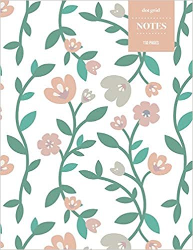 Dot Grid Notes 110 Pages: Vintage Floral Premium Notebook for Professionals and Students, Teachers and Writers | Pink Mini Roses and Vine Pattern indir