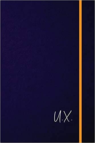 U.X.: Classic Monogram Lined Notebook Personalized With Two Initials - Matte Softcover Professional Style Paperback Journal Perfect Gift for Men and Women