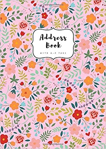 indir Address Book with A-Z Tabs: B6 Contact Journal Small | Alphabetical Index | Colorful Mini Floral Design Pink