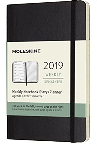 ダウンロード  Moleskine 2019 12M Weekly Notebook, Pocket, Weekly Notebook, Black, Soft Cover (3.5 x 5.5) 本