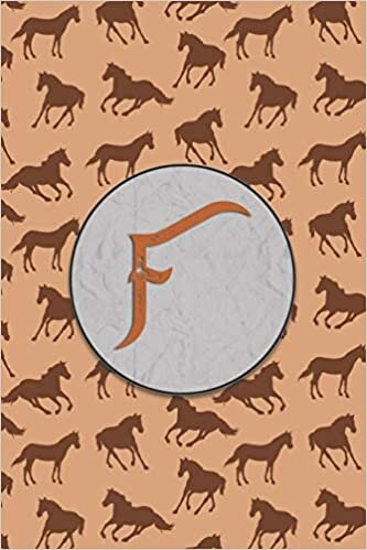indir F: Monogram With Single Letter Journal, Diary or Notebook for the Horse Lover and Anybody That Likes Horses