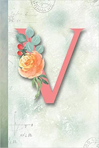V: Beautifully Monogrammed Composition Book and Notebook for School, Home and Fun indir