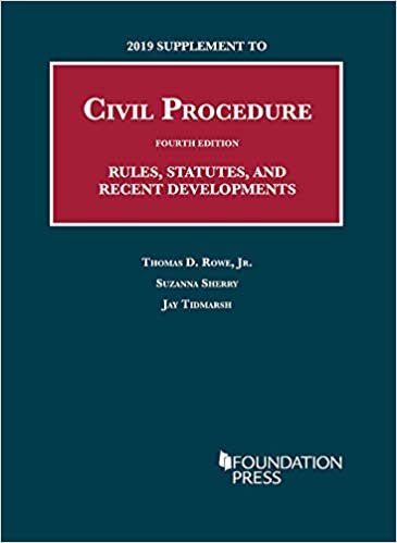 تحميل 2019 Supplement to Civil Procedure, Rules, Statutes, and Recent Developments