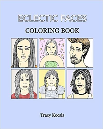 indir Eclectic Faces Coloring Book