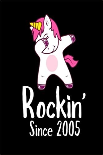 indir Rockin&#39; Since 2005: Funny Dabbing Unicorn Birthday Gift Notebook