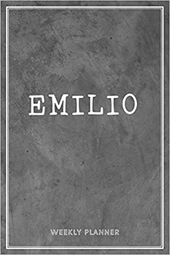 Emilio Weekly Planner: To-Do Lists Journal Personalized Personal Name Notebook Loft Cement Wall For Men Boy Teens Girls & Kids Student Teachers School Supplies Exposed Concrete Gift