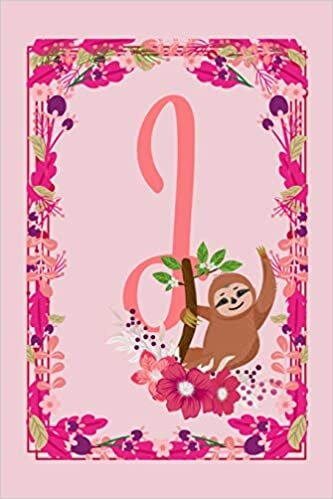 indir J: Letter J Monogram Initials Lazy Sloth Flowers Floral Notebook &amp; Journal