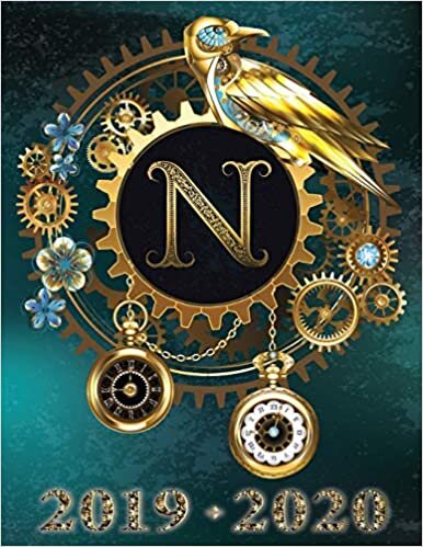 indir Weekly Planner Initial “N” Monogram September 2019 - December 2020: Steampunk Teal Falcon and Clock Personalized 16-Month Large Print Letter-Sized ... BG Steampunk Monogram Falcon Watch, Band 14)