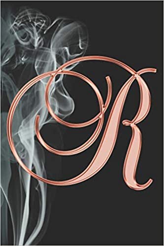 R Journal: A Monogram R Initial Capital Letter Notebook For Writing And Notes: Great Personalized Gift For All First, Middle, Or Last Names (Rose Gold Smoke Fire Swirl Print) indir