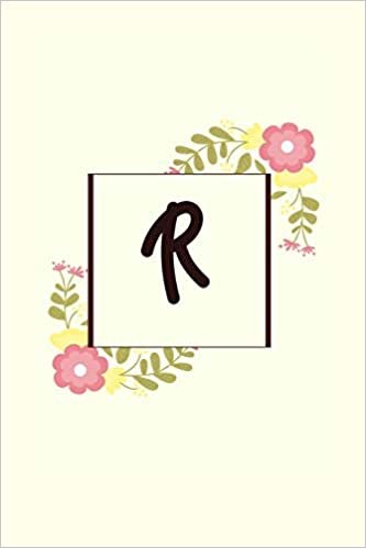 R: Monogram Initial R Notebook for Women and Girls, Blank Lined Journal For Taking Notes, Planner, To Do, Writing Or Journaling (6x9 120 pages) indir