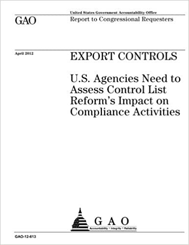 Export controls  : U.S. agencies need to assess control list reform’s impact on compliance activities : report to congressional requesters. indir