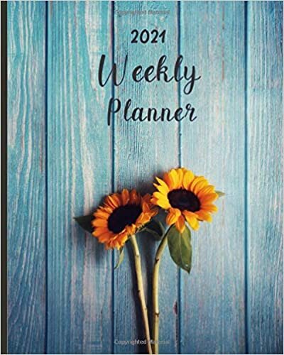 2021 Weekly Planner: Weekly Planner with Note Pages| Monthly Calendar with U.S./UK/ Canadian/Christian/Jewish/Muslim Holidays– Calendar in Review | Sunflower Calendar indir