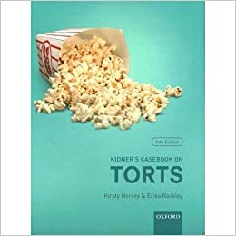 Kirsty Horsey Kidner's Casebook on Torts, ‎14‎th Edition تكوين تحميل مجانا Kirsty Horsey تكوين