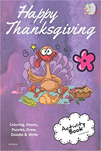 indir Happy Thanksgiving ACTIVITY BOOK Coloring, Mazes, Puzzles, Draw, Doodle and Write: CREATIVE NOGGINS for Kids Thanksgiving Holiday Coloring Book with Cartoon Pictures CNTG310