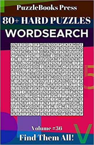 تحميل PuzzleBooks Press Wordsearch 80+ Hard Puzzles Volume 36: Find Them All!