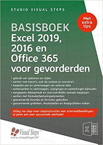 Basisboek Excel 2019, 2016 en Office 365 voor gevorderden indir