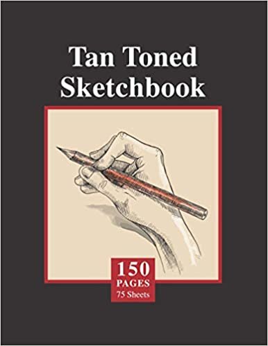 Tan Toned Sketchbook: 150 Large 8.5in x 11in (22x28 cm) Cream Paper Notebook