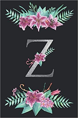 indir Z: Floral &amp; Silver Glitter Personal Letter Z, Z Notebook for Women, Girls and School, Pink Floral, Journal &amp; Diary for Writing &amp; Note Taking for Girls and Women Pink Floral Silver Glitter Letter
