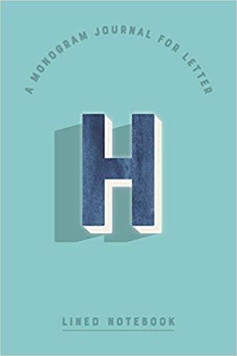 indir A Monogram Journal for Letter H Lined Notebook: Indigo Blue Watercolor Initial H Monogrammed Notepad | Teal Aqua Cover (Modern Navy Monogram Journals, Band 39)