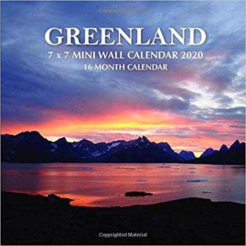 Greenland 7 x 7 Mini Wall Calendar 2020: 16 Month Calendar indir