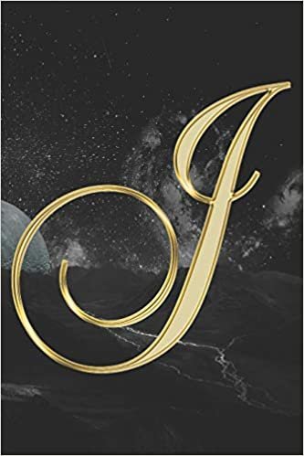 J Journal: A Monogram J Initial Capital Letter Notebook For Writing And Notes: Great Personalized Gift For All First, Middle, Or Last Names (Yellow Gold Moon Galaxy Print) indir