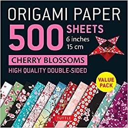 تحميل Origami Paper 500 sheets Cherry Blossoms 6 inch (15 cm): Tuttle Origami Paper: High-Quality Double-Sided Origami Sheets Printed with 12 Different Patterns (Instructions for 6 Projects Included)