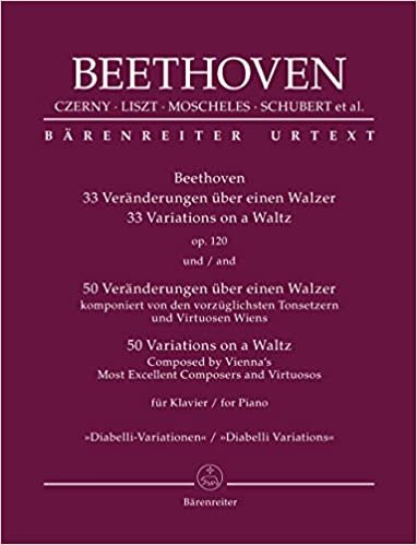 Beethoven: 33 Veränderungen über einen Walzer op. 120 / 50.""Diabelli-Variationen"". Spielpartitur, Sammelband, Urtextausgabe. BÄRENREITER URTEXT indir