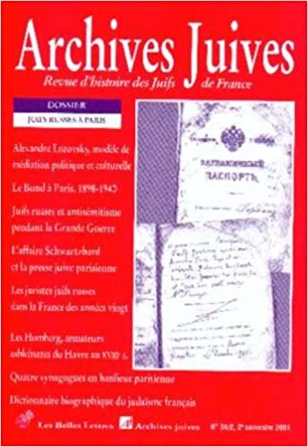 indir Archives Juives N 34/2: Juifs Russes a Paris: Juifs russes à Paris
