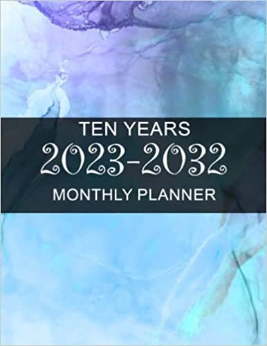 ダウンロード  2023-2032 Planner: Watercolor Monthly Calendar 10 Year Schedule and Organizer, 120 Months with holiday from January 2023 - December 2033 本