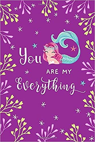 You Are My Everything: 4x6 Password Notebook with A-Z Tabs | Mini Book Size | Floral Star Mermaid Design Purple indir
