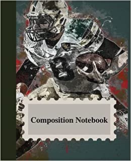 indir Football Themed Primary Composition Notebook for kindergarten to K - 2, perfect Back to school wide ruled book: Football marbled wide rule composition ... school as well as college or university.