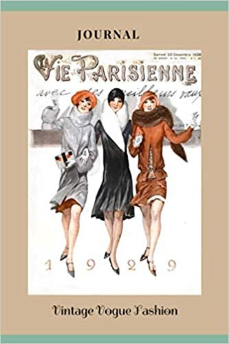 VINTAGE VOGUE JOURNAL: Cover inspired by vintage fashion magazine - Great gift for someone who loves clothing and fashion