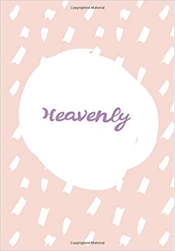 indir Heavenly: 7x10 inches 110 Lined Pages 55 Sheet Rain Brush Design for Woman, girl, school, college with Lettering Name,Heavenly