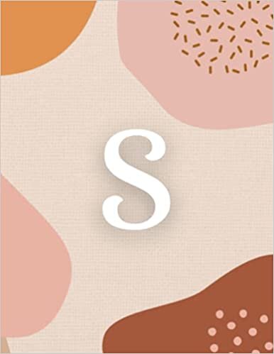 S: Monogram Lined Journal | 120 Pages | Large 8.5 x 11 inches (Boho Chic Monogram Journals)