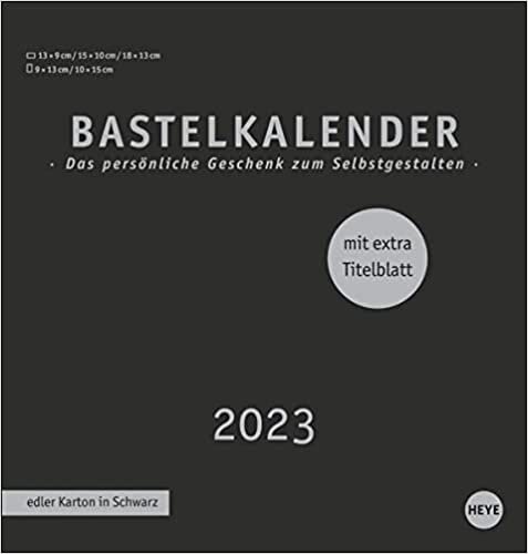 ダウンロード  Premium-Bastelkalender schwarz mittel 2023 本