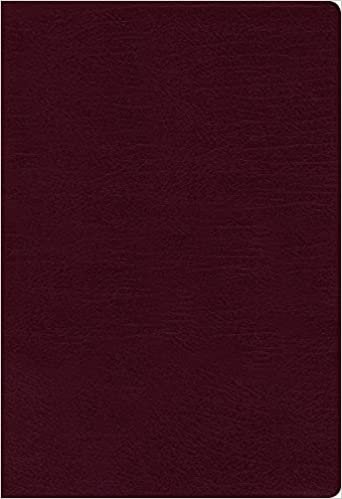 NASB, Thinline Bible, Large Print, Bonded Leather, Burgundy, Red Letter, 1995 Text, Thumb Indexed, Comfort Print indir