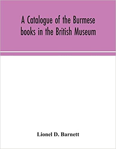 indir A catalogue of the Burmese books in the British Museum