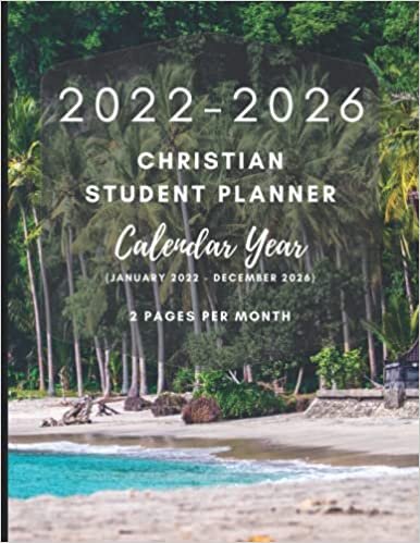 Hesed Publishing 2022-2026 Christian Student Planner - Calendar Year (January - December) - 2 Pages Per Month: Includes Daily Bible Reading Plan | Tropical Beach Theme | A Great Gift for Students | تكوين تحميل مجانا Hesed Publishing تكوين