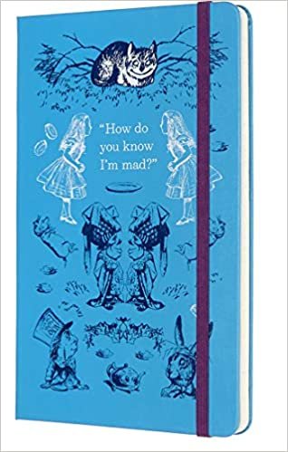 Moleskine Limited Edition Alice In Wonderland 18 Month 2019-2020 Weekly Planner, Hard Cover, Large (5" x 8.25") Blue