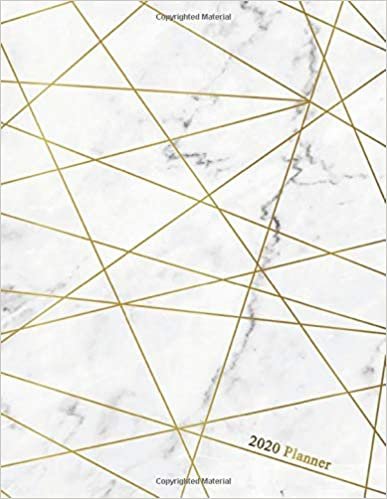 2020 Planner: Daily Weekly 2020 Planner, Organizer & Agenda with Inspirational Quotes, U.S. Holidays, To-Do’s, Vision Boards & Notes - Abstract Gold Lined Grey Marble Pattern