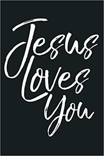 indir Womens Christian Evangelism Quote Gift For Women Jesus Loves You V Neck: Notebook Planner - 6x9 inch Daily Planner Journal, To Do List Notebook, Daily Organizer, 114 Pages