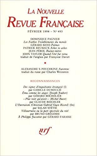 LA N.R.F. 493 (FEVRIER 1994) (LA NOUVELLE REVUE FRANCAISE) indir