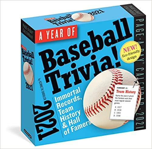 Year of Baseball Trivia! 2021 Calendar
