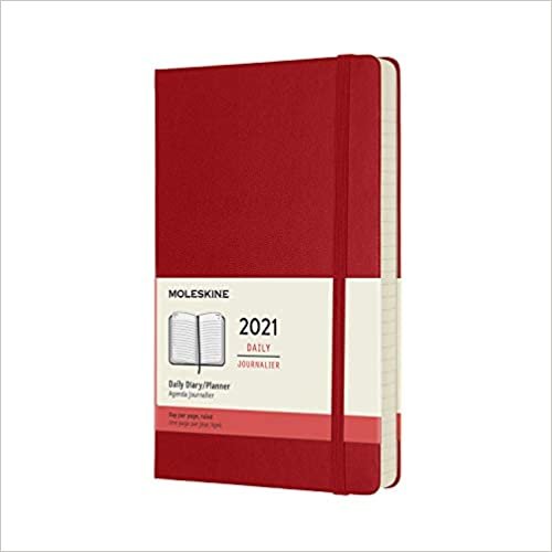 ダウンロード  Moleskine 2021 Daily Planner, 12M, Large, Scarlet Red, Hard Cover (5 x 8.25) 本